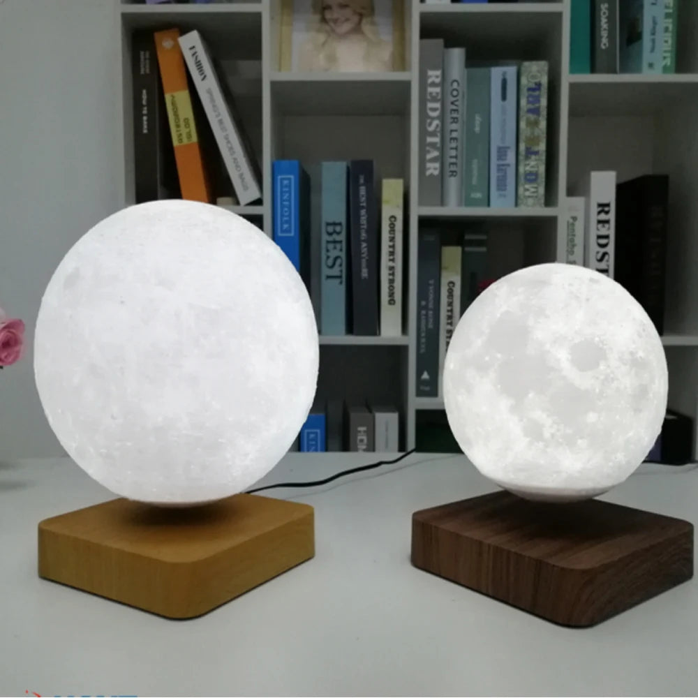 Moon Lamp Creative 3D Magnetic Levitation LED Night Light Rotating Moon Floating Lamp Home Decoration Holiday DIY Fashion Gift