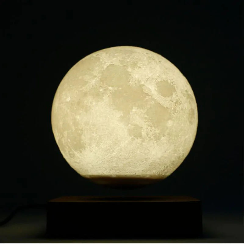 Moon Lamp Creative 3D Magnetic Levitation LED Night Light Rotating Moon Floating Lamp Home Decoration Holiday DIY Fashion Gift