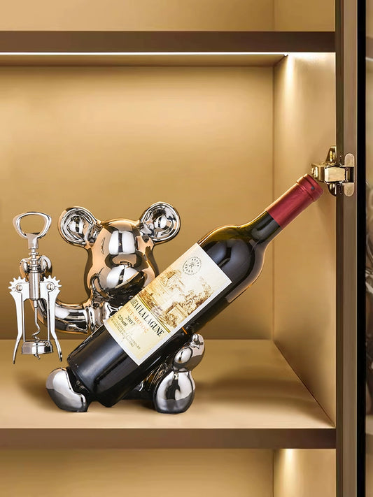 Accessible Luxury High-End Violent Bear Wine Rack Wine Cabinet Decoration Home Living Room TV Cabinet Sideboard Cabinet Decoration