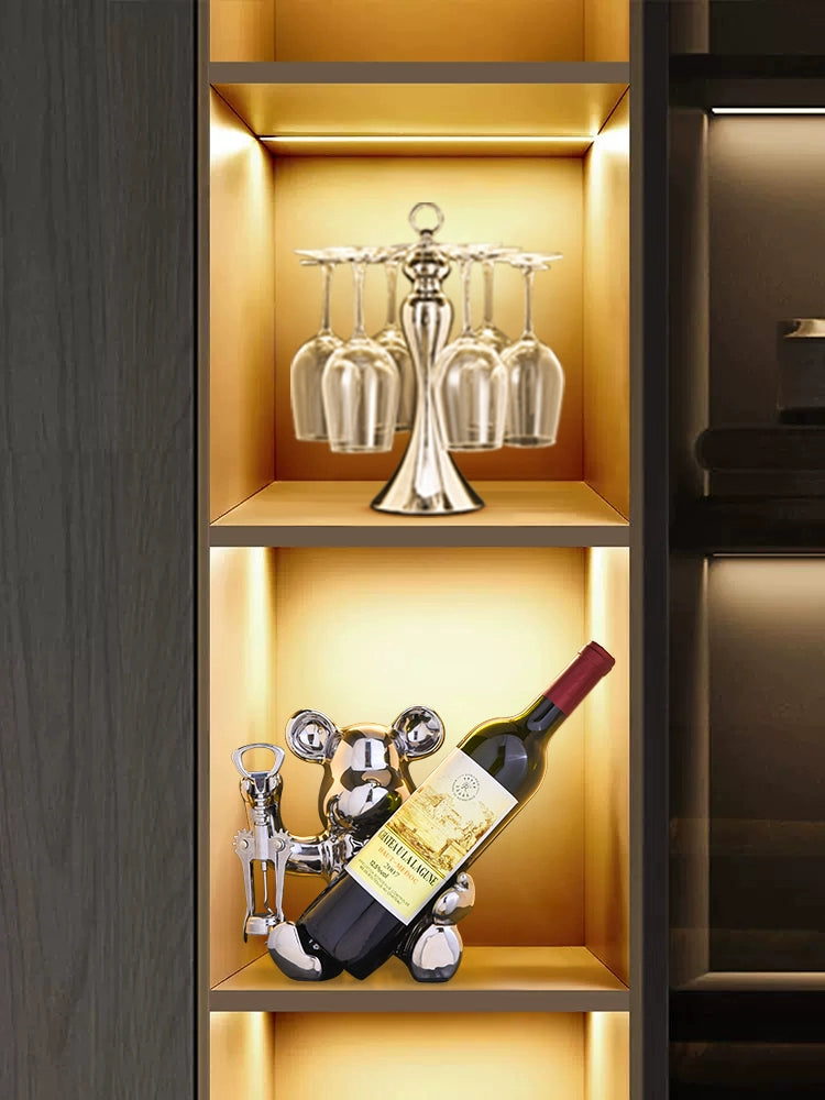 Accessible Luxury High-End Violent Bear Wine Rack Wine Cabinet Decoration Home Living Room TV Cabinet Sideboard Cabinet Decoration