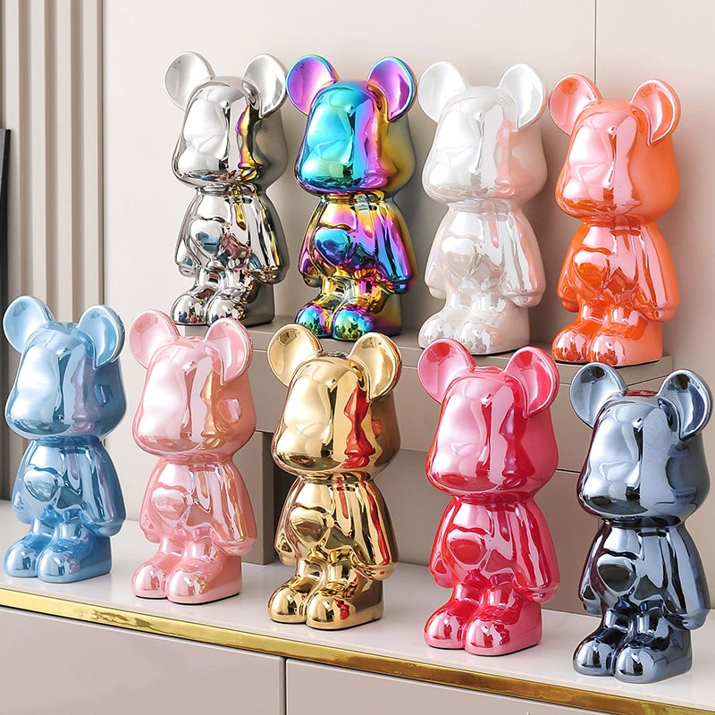 Dekorative Bearbrick Bär Graffiti Statue | Modernes Ornament für Regal & Schreibtisch Dekor | Einzigartiges Bearbrick-inspiriertes Geschenk für Dekorative Bearbrick Bär Graffiti Statue | Modernes Ornament für Regal & Schreibtisch Dekor | Einzigartiges Bearbrick-inspiriertes Geschenk für